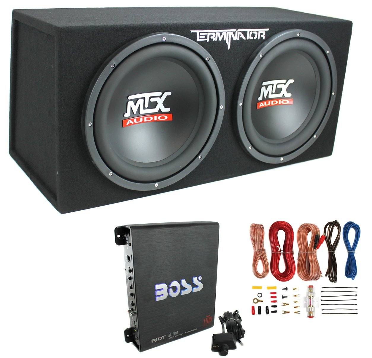 MTX TNE212D 12" 1200W Dual Loaded Car Subwoofers