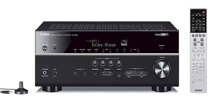 Yamaha RX V683BL 7 2 Channel music cast