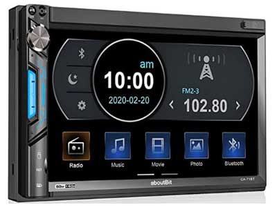 Aboutbit Double Din Touch Screen Car Stereo with Bluetooth