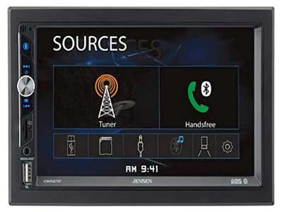 Jensen CMR270 7 Inch Touch Screen Car Stereo Receiver