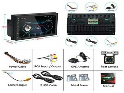 Podofo Double Din Android Car Stereo Receiver